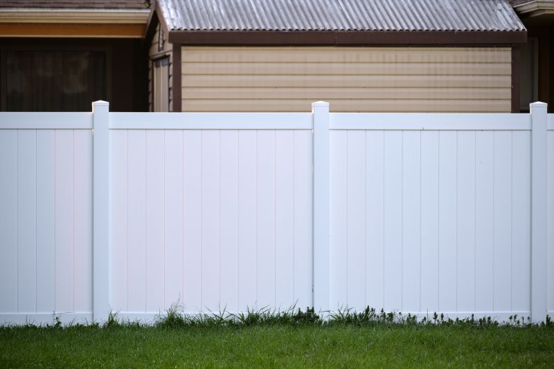 Gray Vinyl Fence Installation