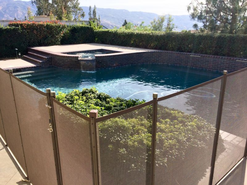 Mesh Pool Fence in Action